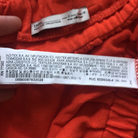 ZARA BRIGHT RED PUFf SLEEVE OFF SHOULDER TOP S - Picture 11 of 11